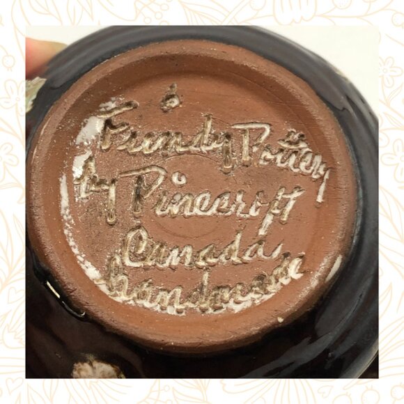 SOLD Pinecroft Canadian Studio Pottery Fundy Redware Creamer - Picture 7 of 7